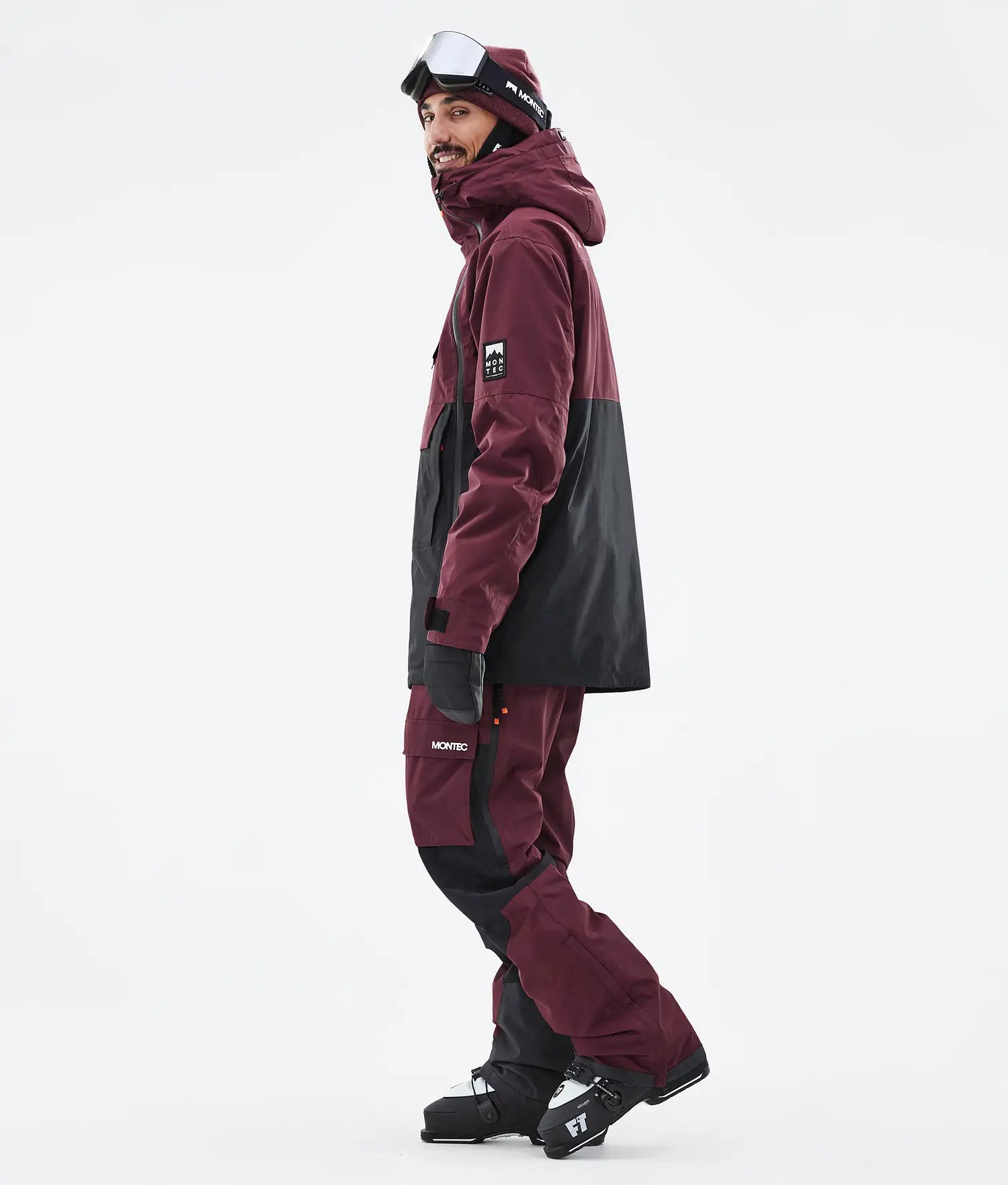 Fury Ski Jacket Men Burgundy/Black