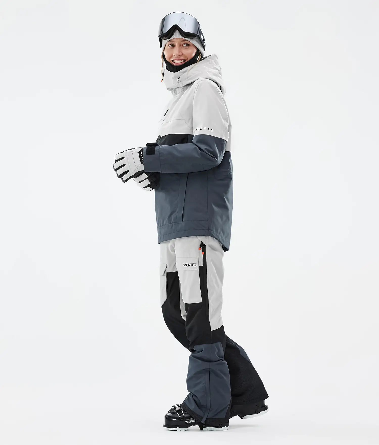 Drift W Ski Jacket Women Light Grey/Black/Metal Blue