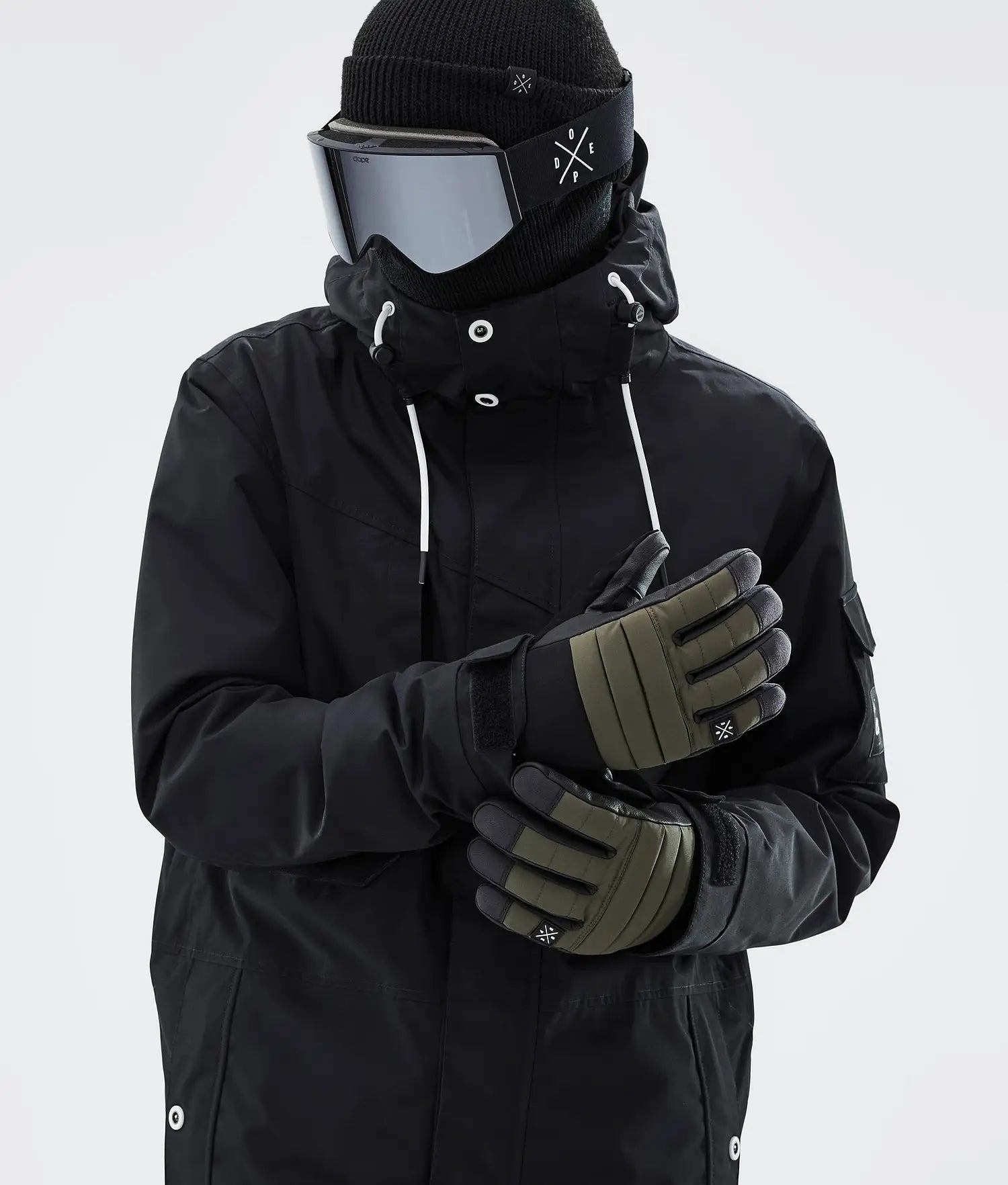 Ace 22 Ski Gloves Olive Green