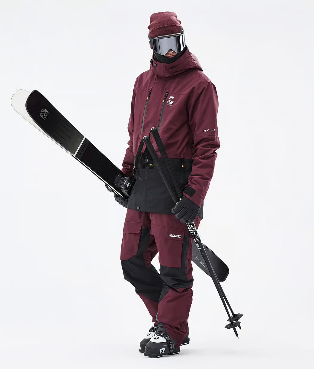 Hawk Ski Jacket Men Burgundy/Black