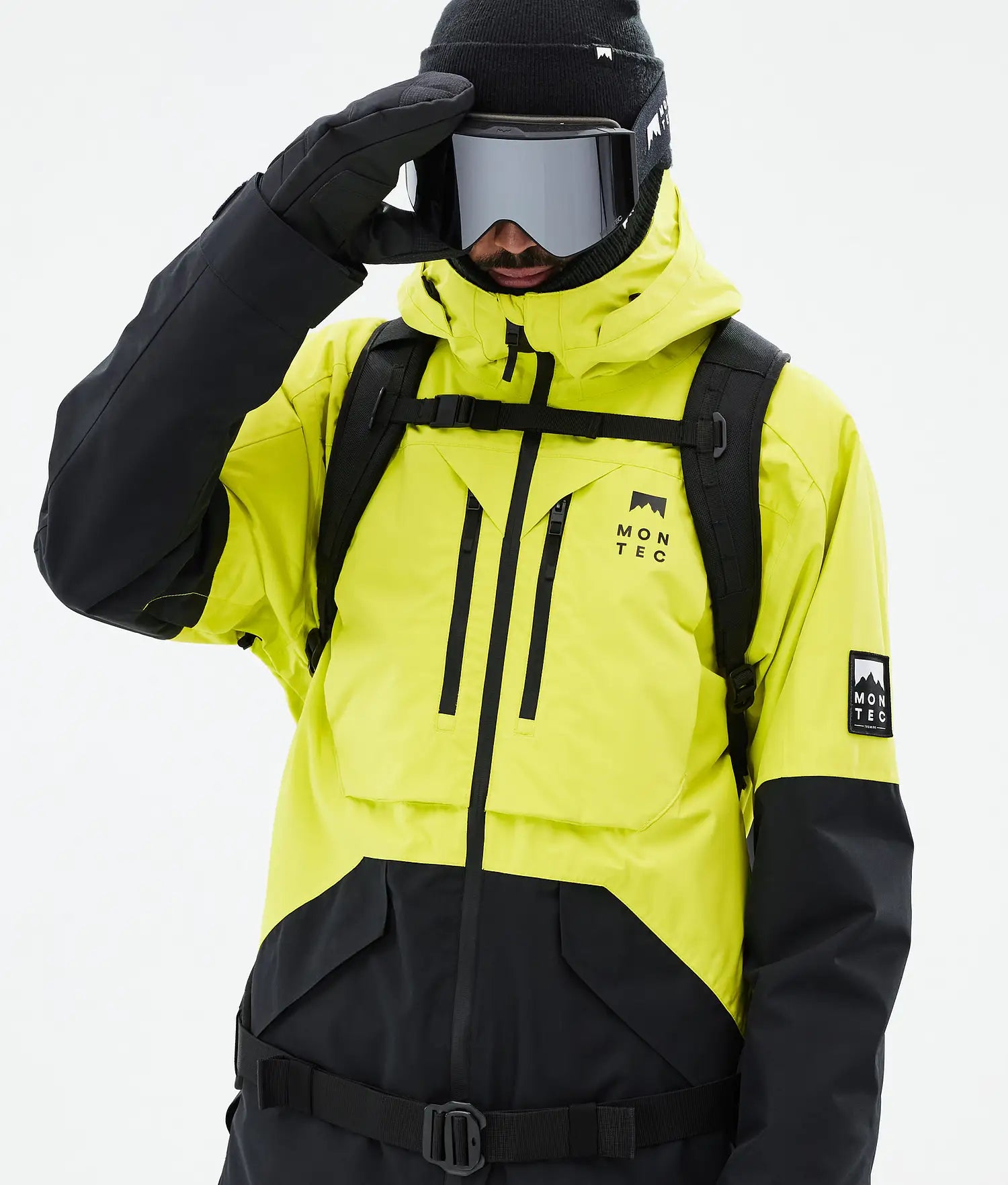 Bow Ski Jacket Men Bright Yellow/Black