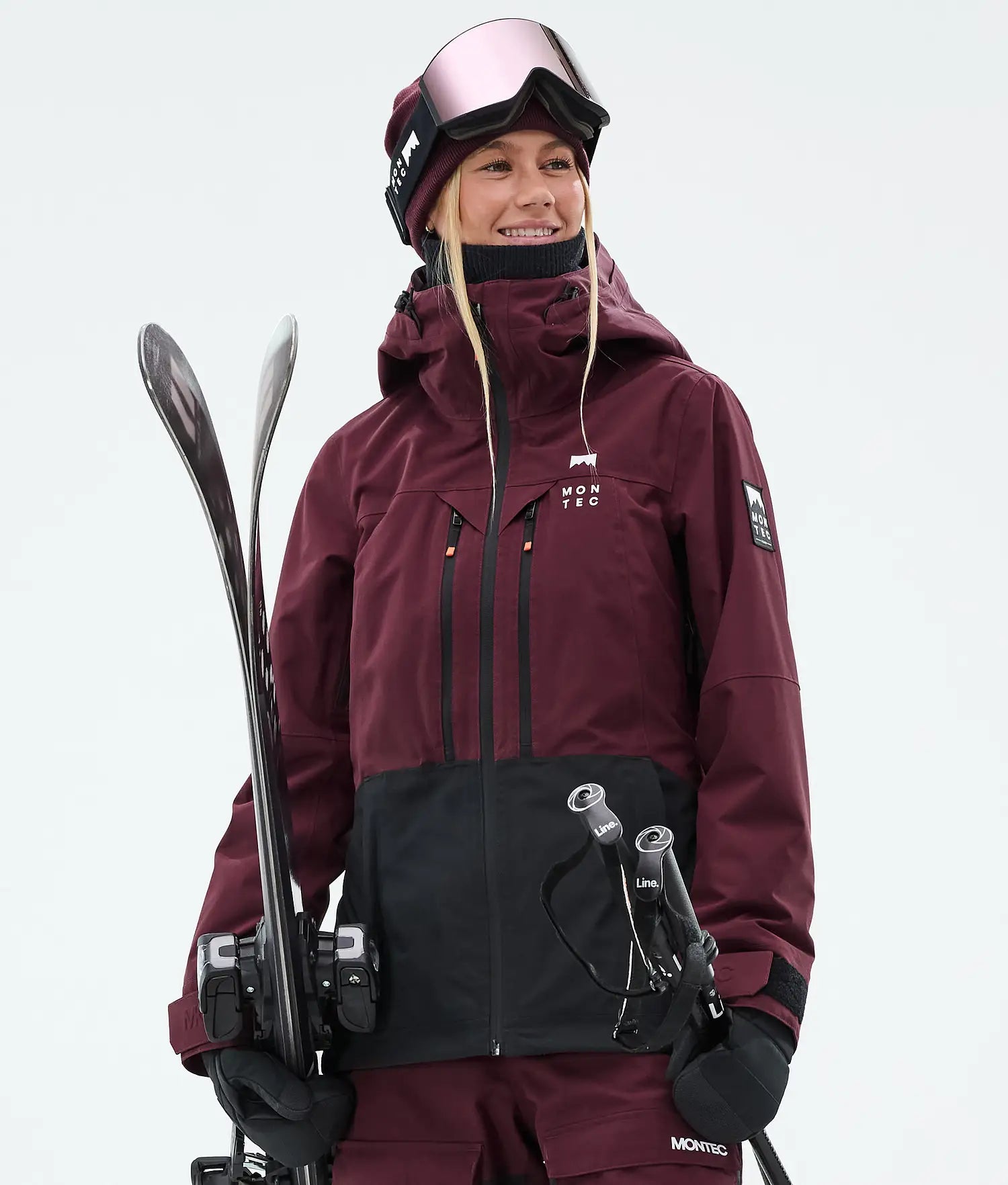 Lichen W Ski Jacket Women Burgundy/Black