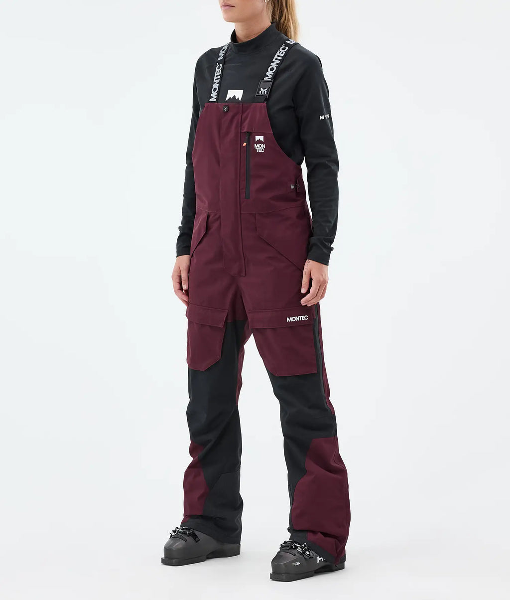Hawk W Ski Pants Women Burgundy/Black