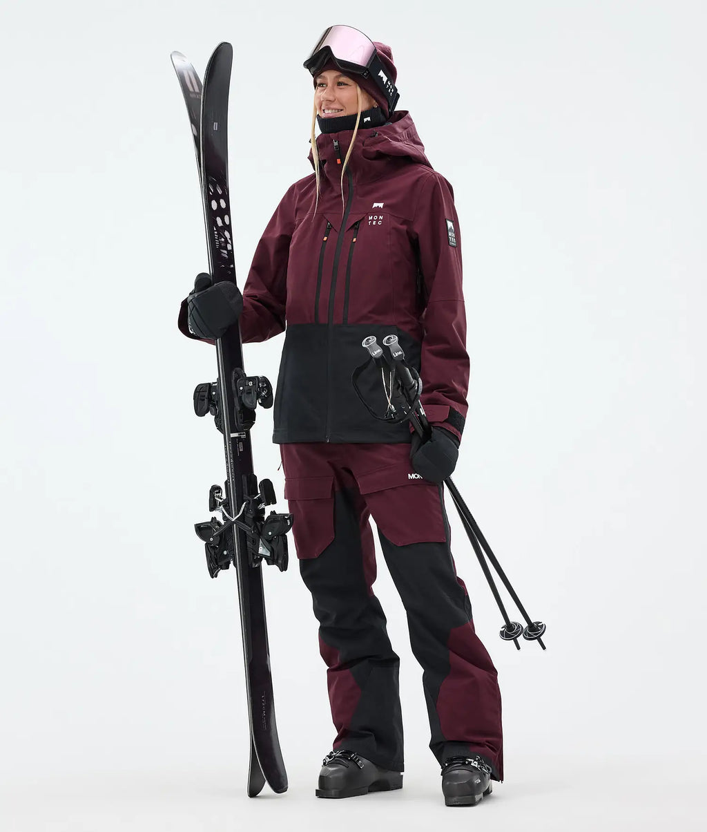 Hawk W Ski Pants Women Burgundy/Black
