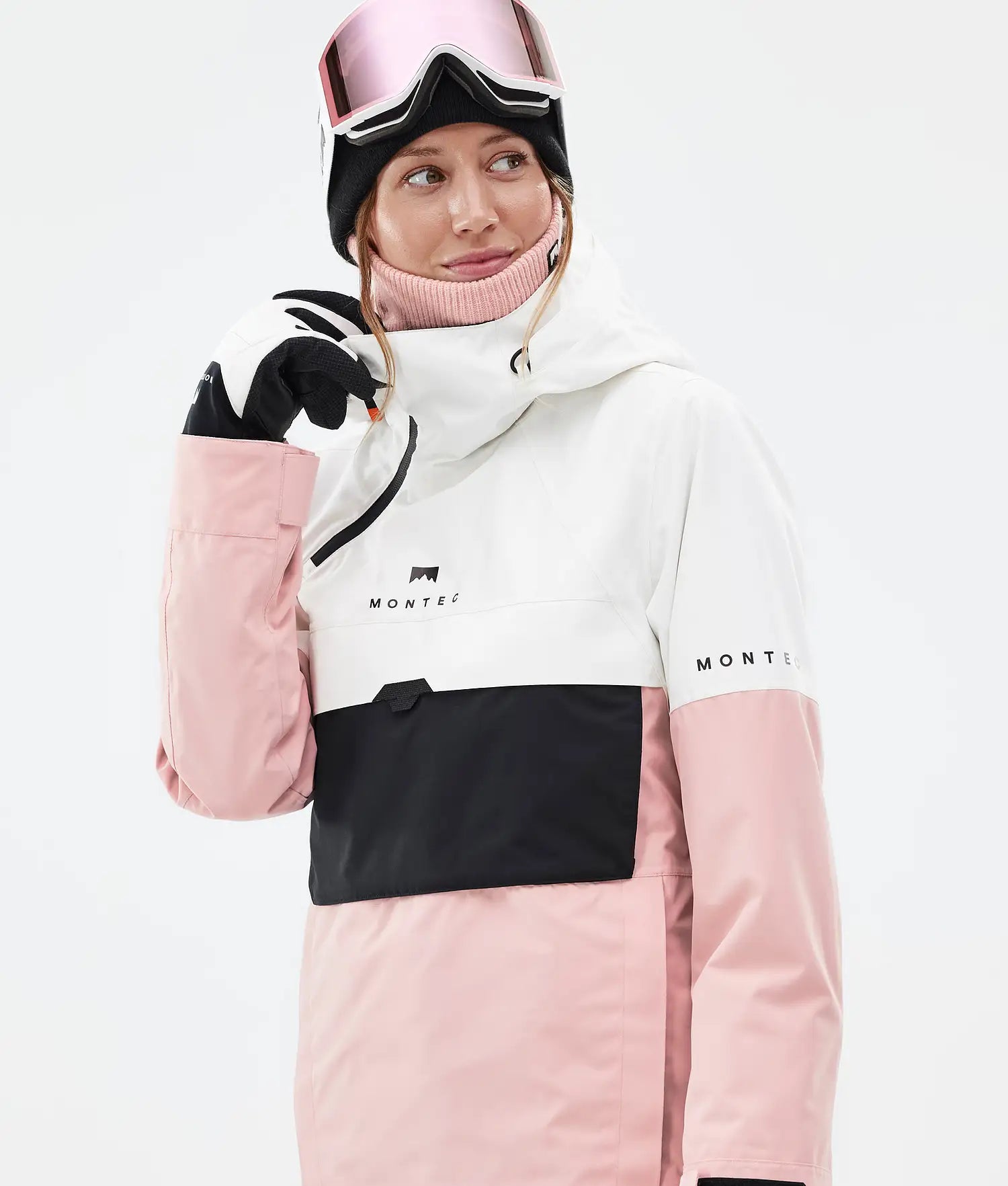 Drift W Ski Jacket Women Old White/Black/Soft Pink