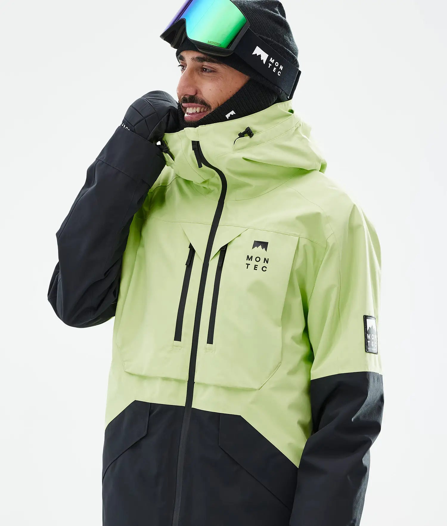 Bow Ski Jacket Men Faded Neon/Black