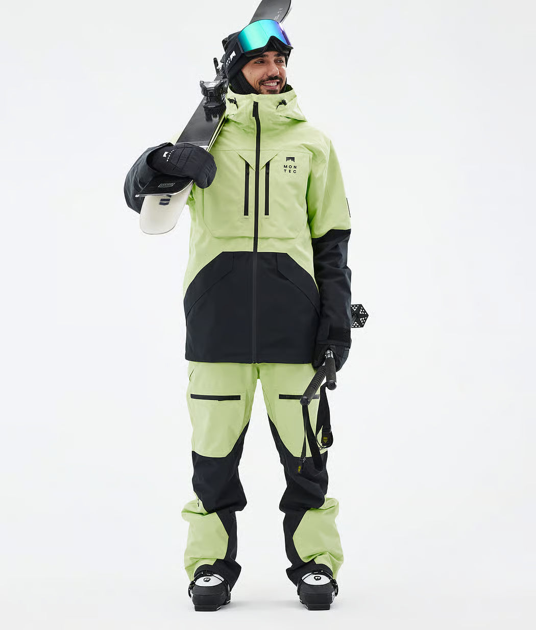 Bow Ski Jacket Men Faded Neon/Black
