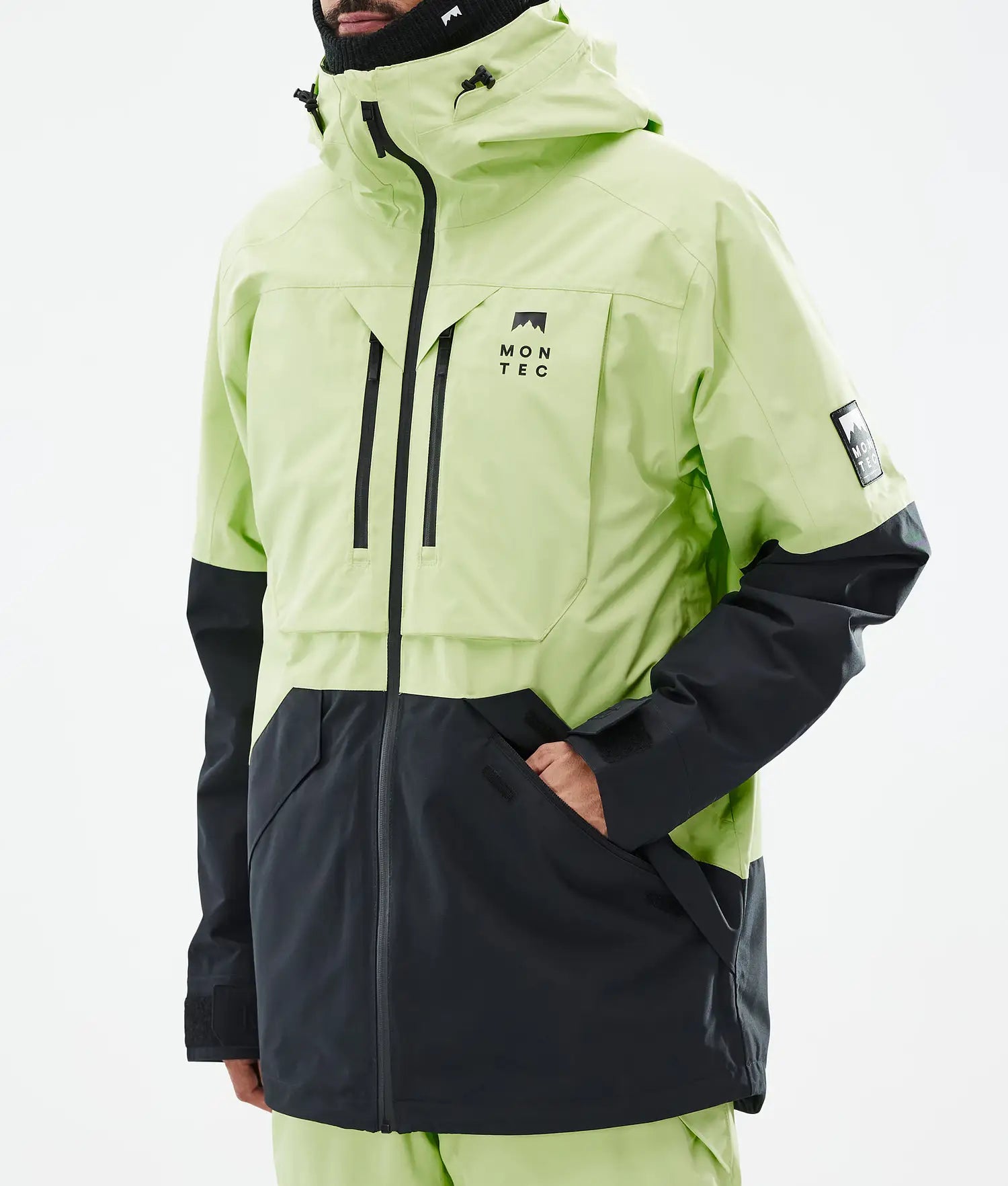 Bow Ski Jacket Men Faded Neon/Black