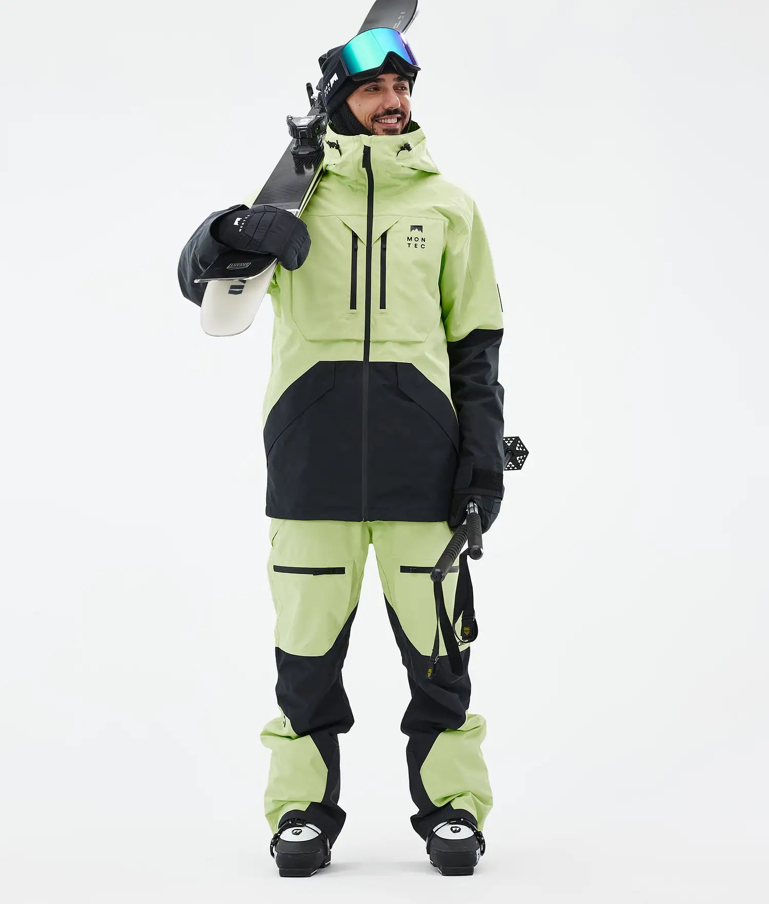 Bow Ski Pants Men Faded Neon/Black