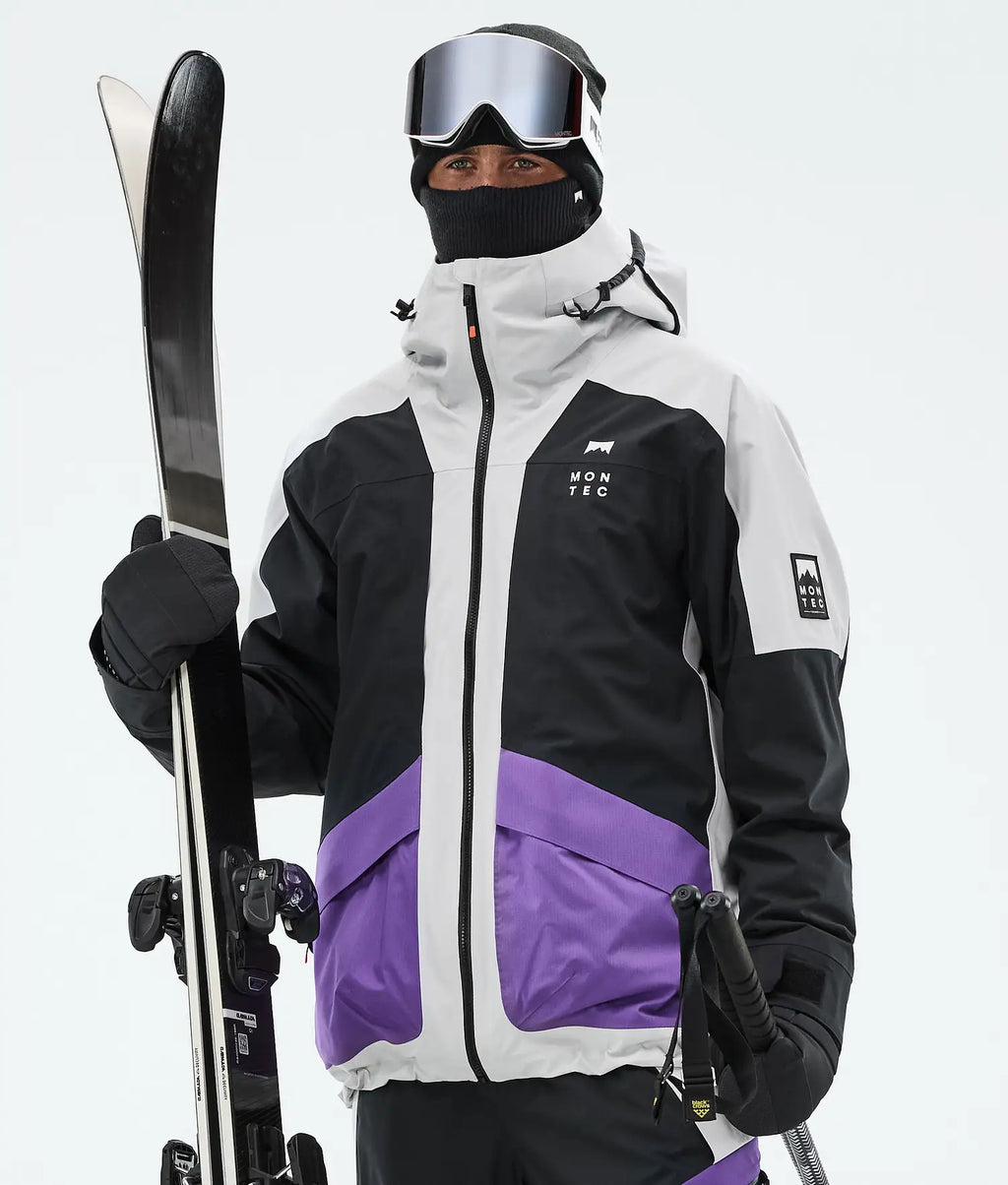 Morph Ski Jacket Men Light Grey/Black/Vivid Purple