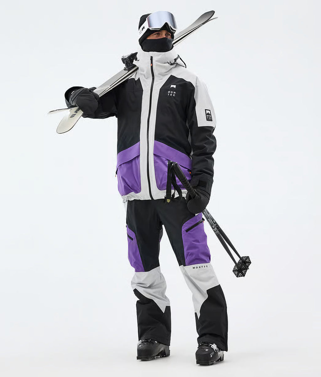 Morph Ski Jacket Men Light Grey/Black/Vivid Purple