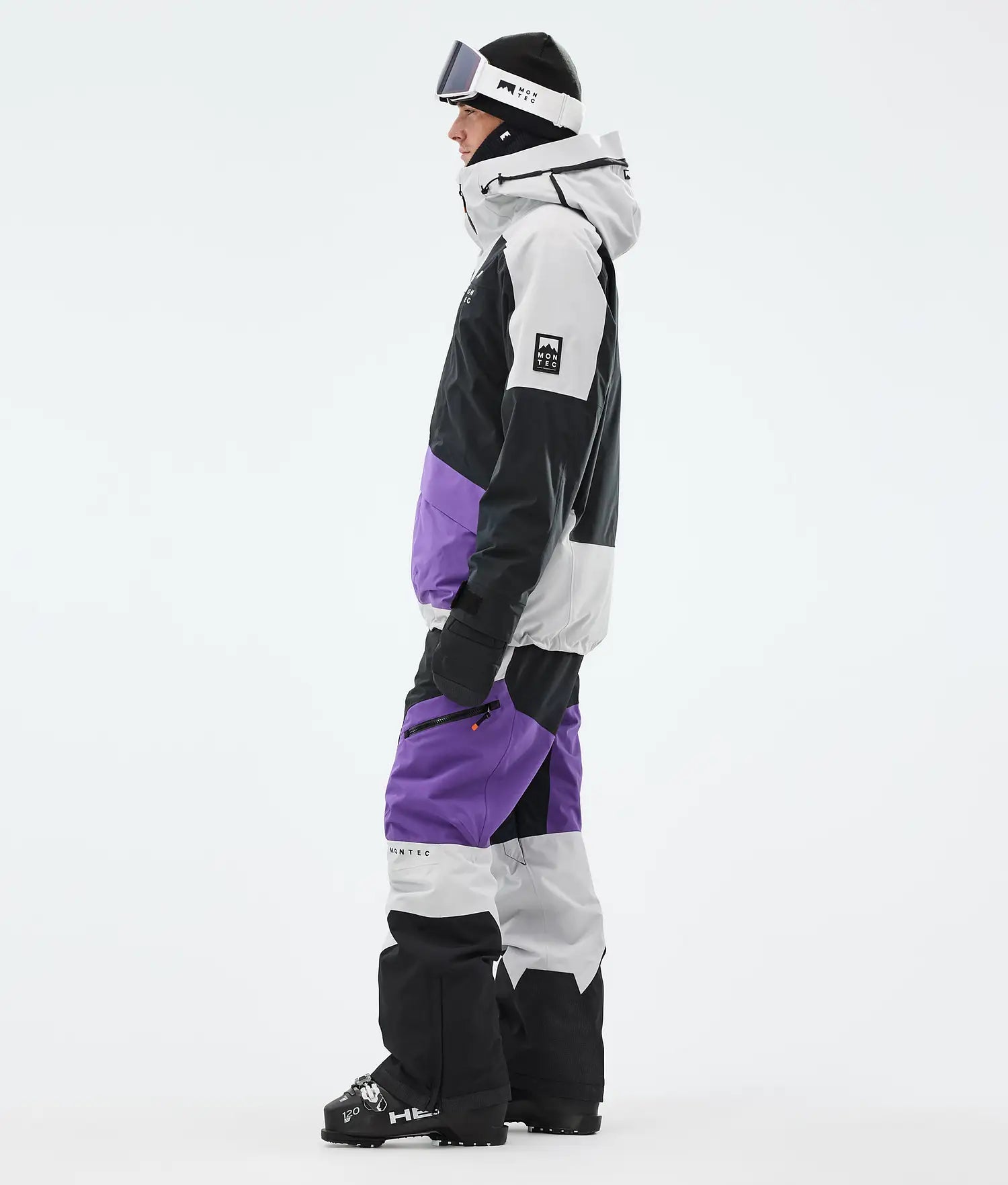 Morph Ski Jacket Men Light Grey/Black/Vivid Purple