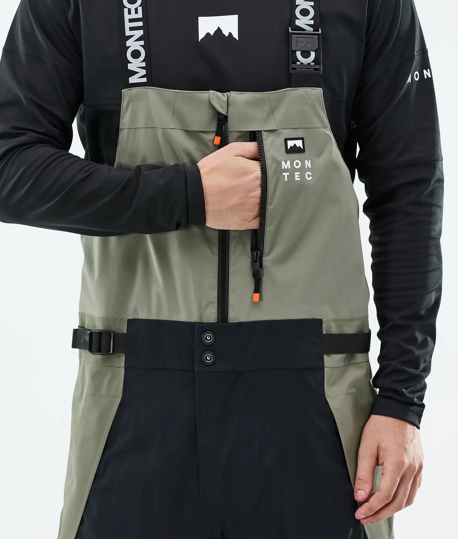 Plow Ski Pants Men Greenish/Black