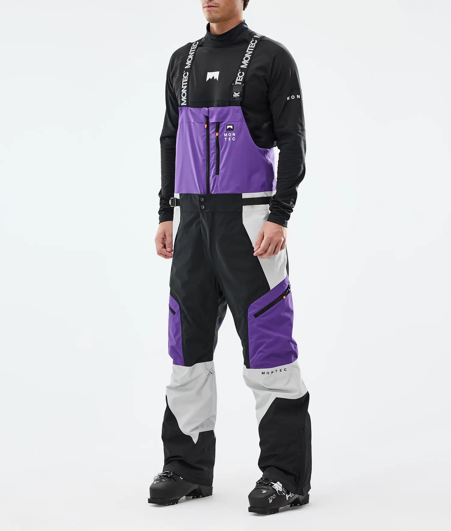 Plow Ski Pants Men Vivid Purple/Black/Light Grey