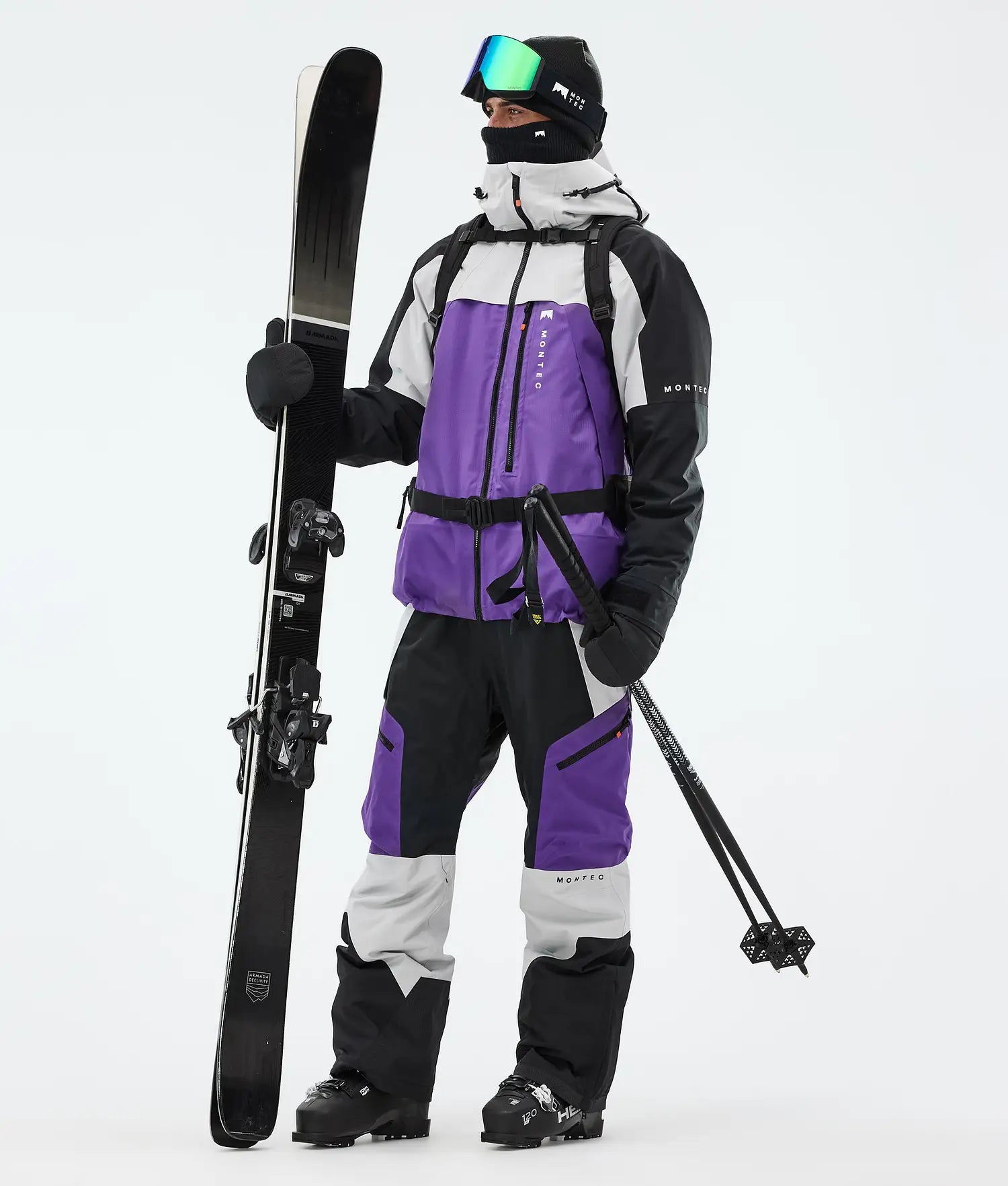 Plow Ski Pants Men Vivid Purple/Black/Light Grey