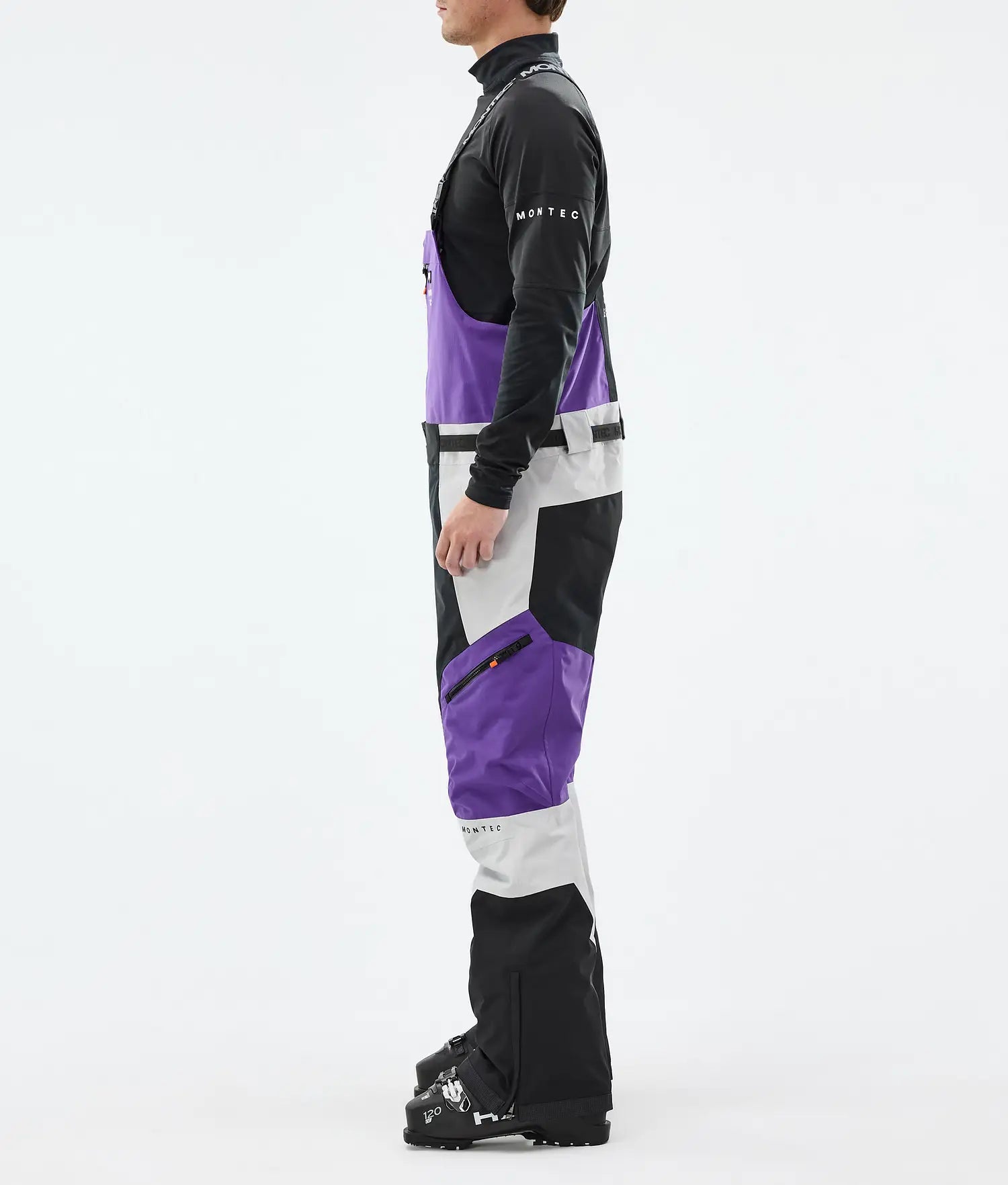 Plow Ski Pants Men Vivid Purple/Black/Light Grey