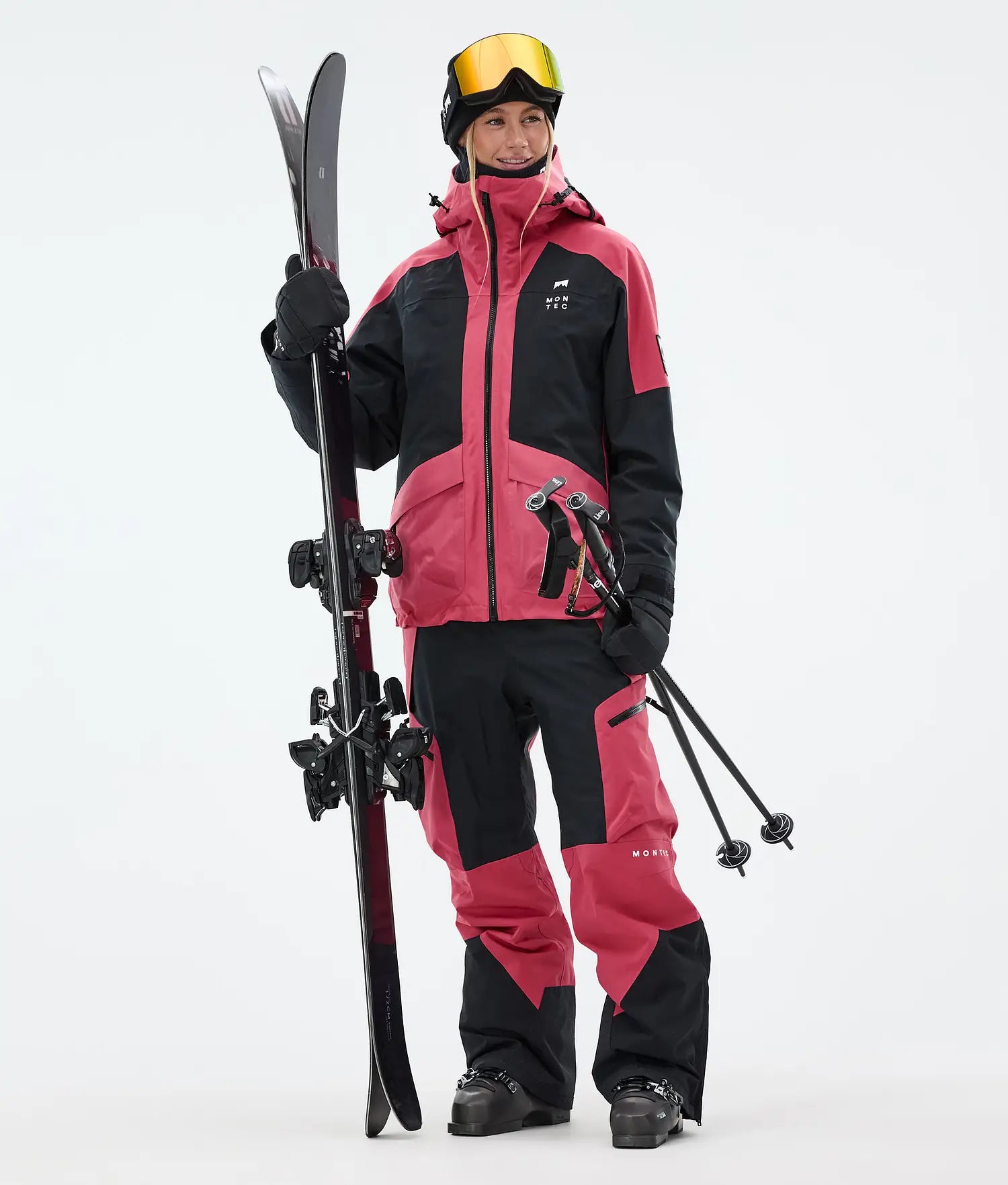 Plow W Ski Pants Women Light Red/Black