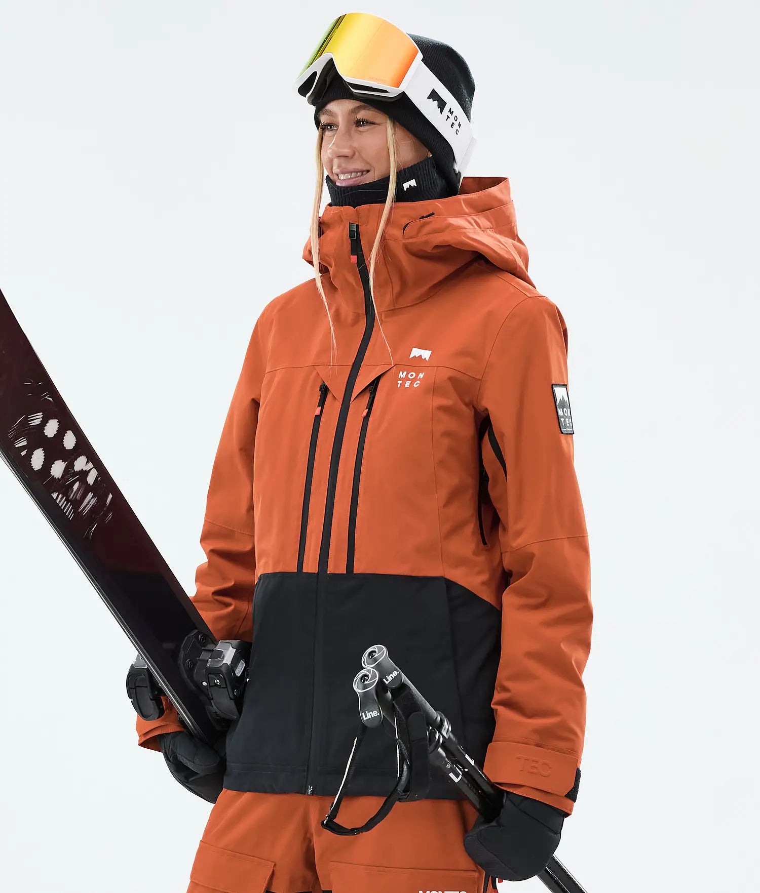 Lichen W Ski Jacket Women Burned Orange/Black