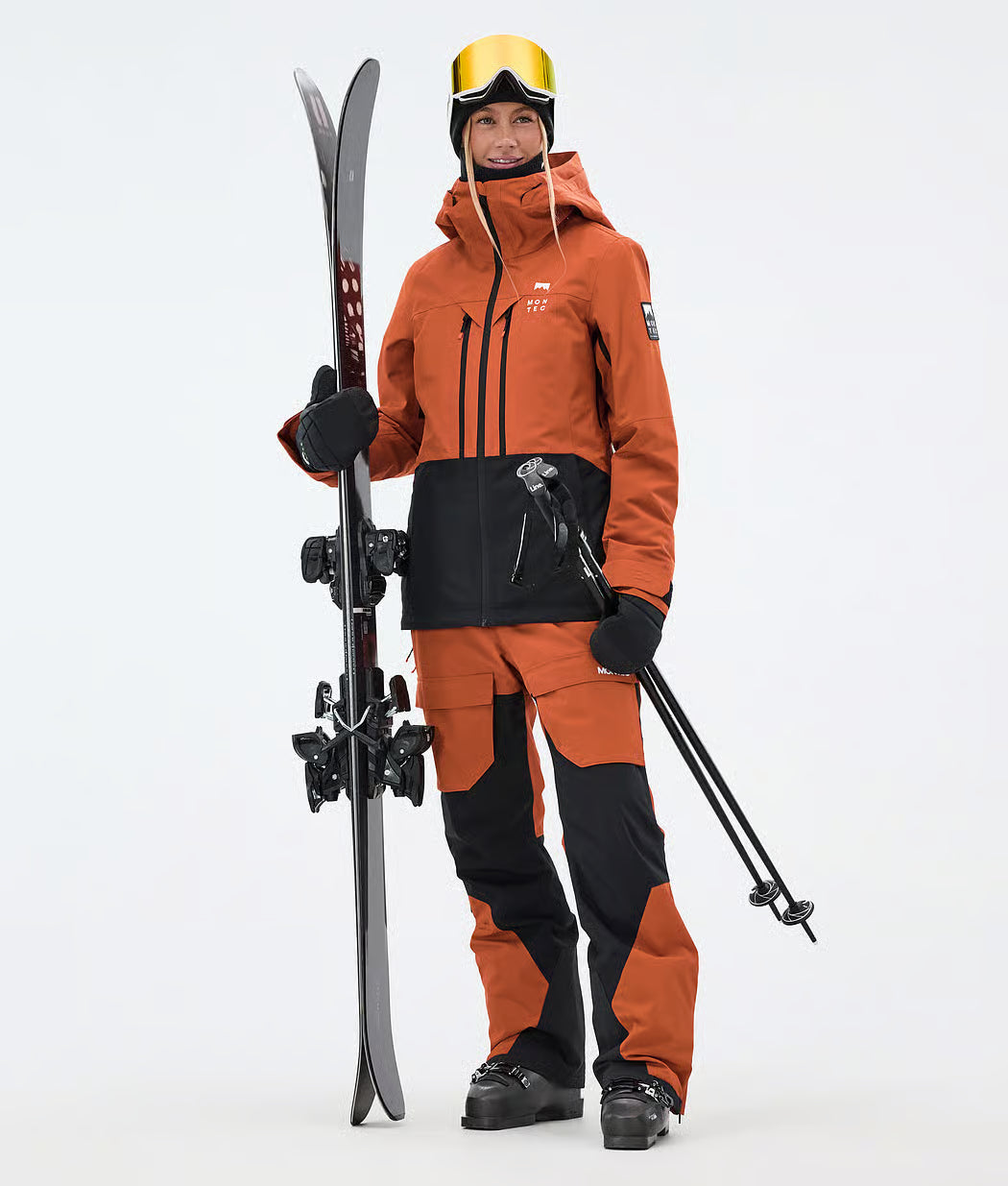 Lichen W Ski Jacket Women Burned Orange/Black