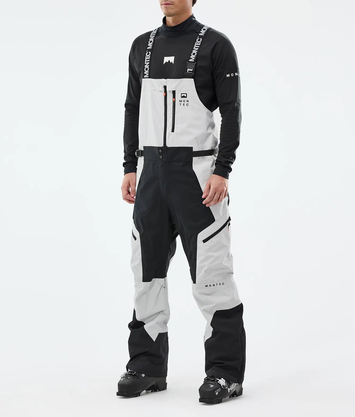Plow Ski Pants Men Light Grey/Black