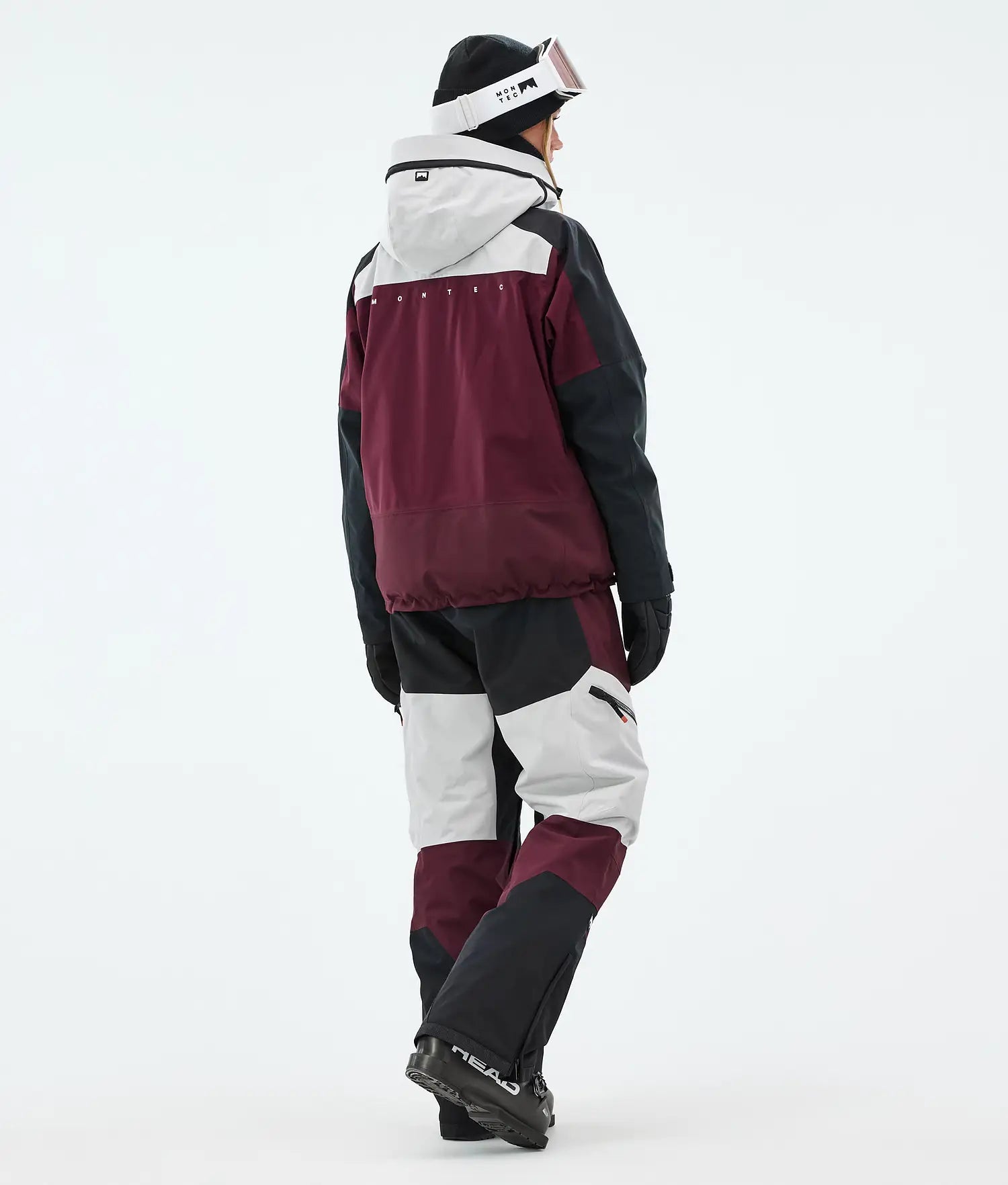 Specter W Ski Jacket Women Light Grey/Black/Burgundy