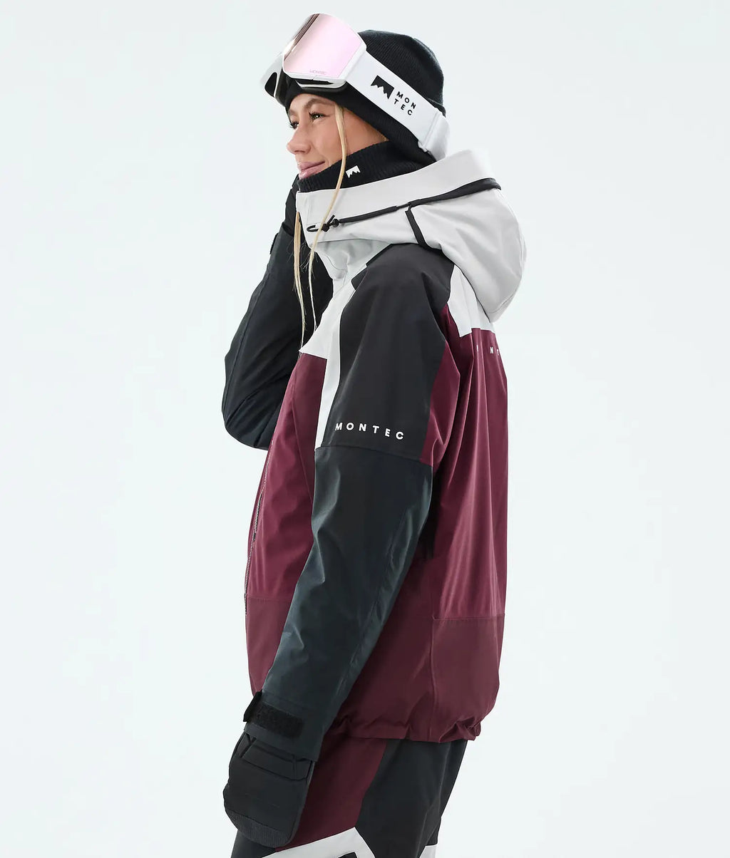 Specter W Ski Jacket Women Light Grey/Black/Burgundy