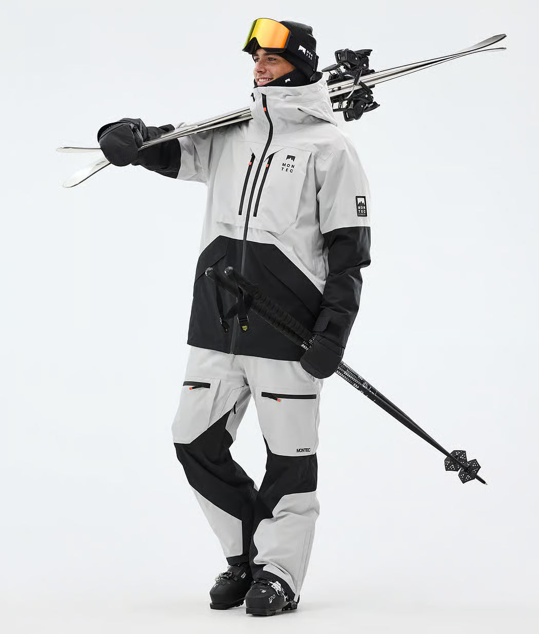 Bow Ski Jacket Men Light Grey/Black