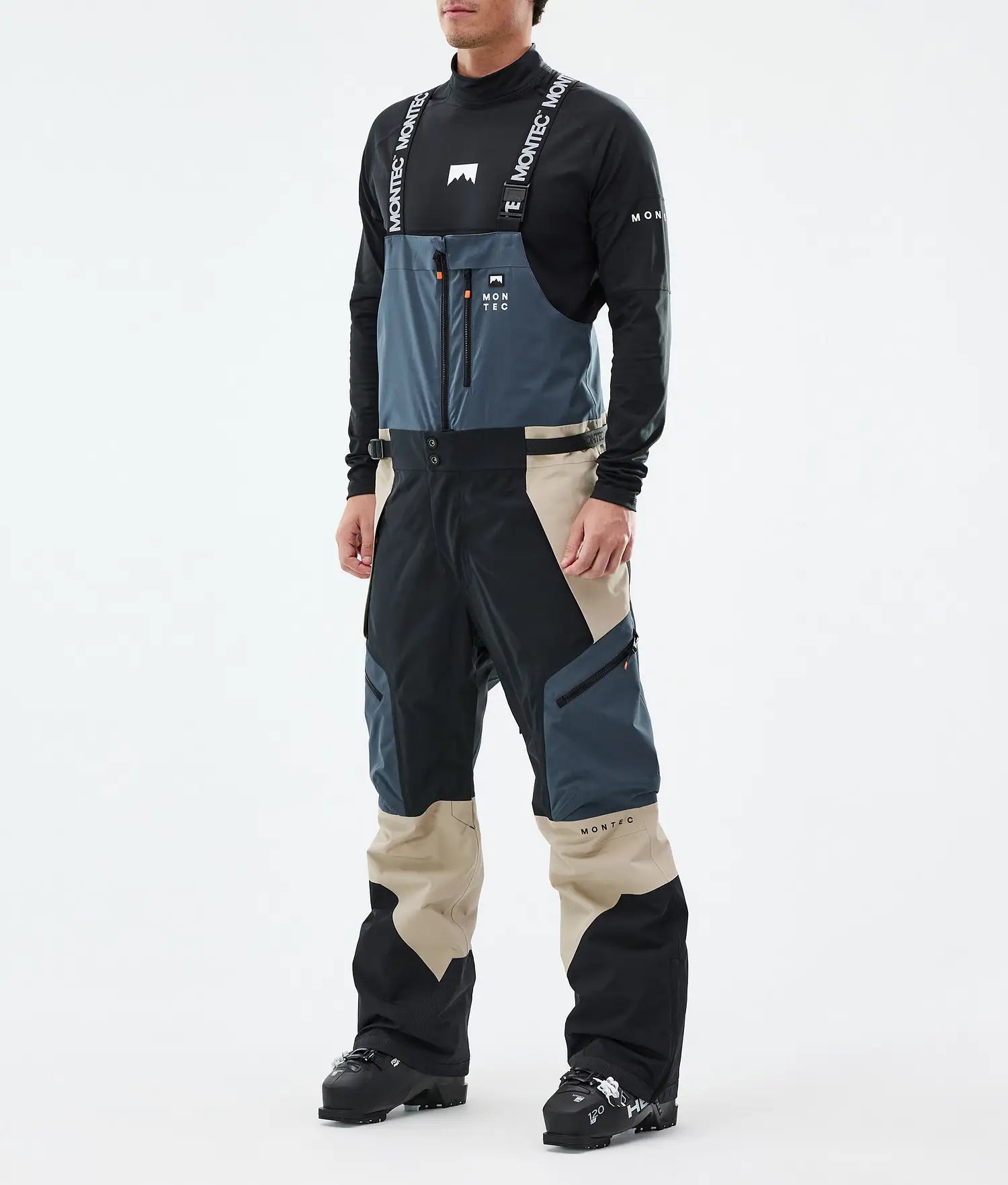 Plow Ski Pants Men Metal Blue/Black/Sand