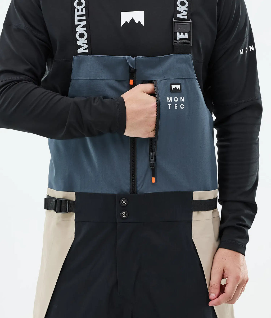 Plow Ski Pants Men Metal Blue/Black/Sand