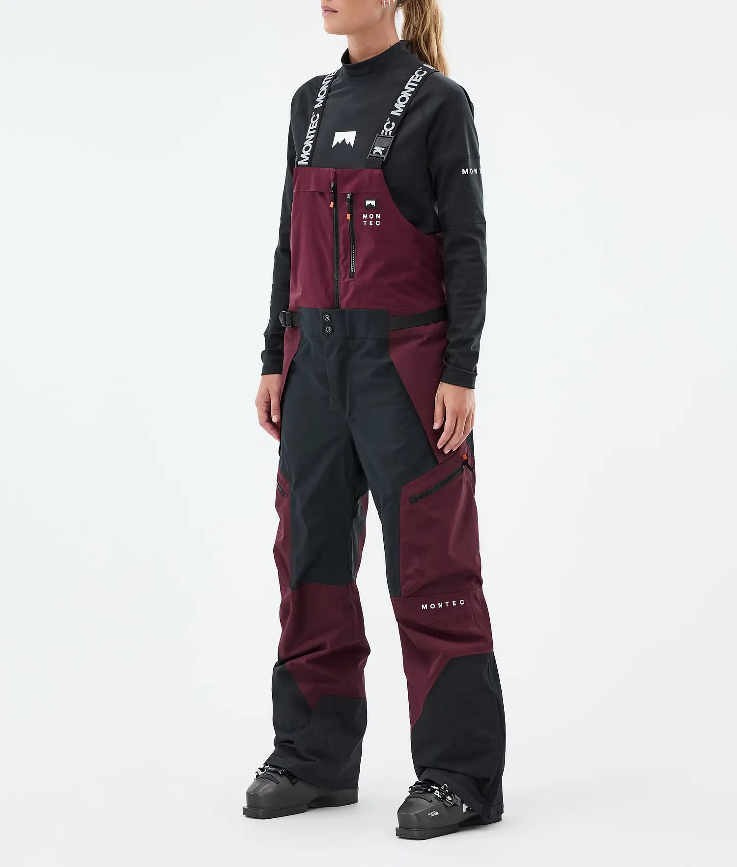 Plow W Ski Pants Women Burgundy/Black