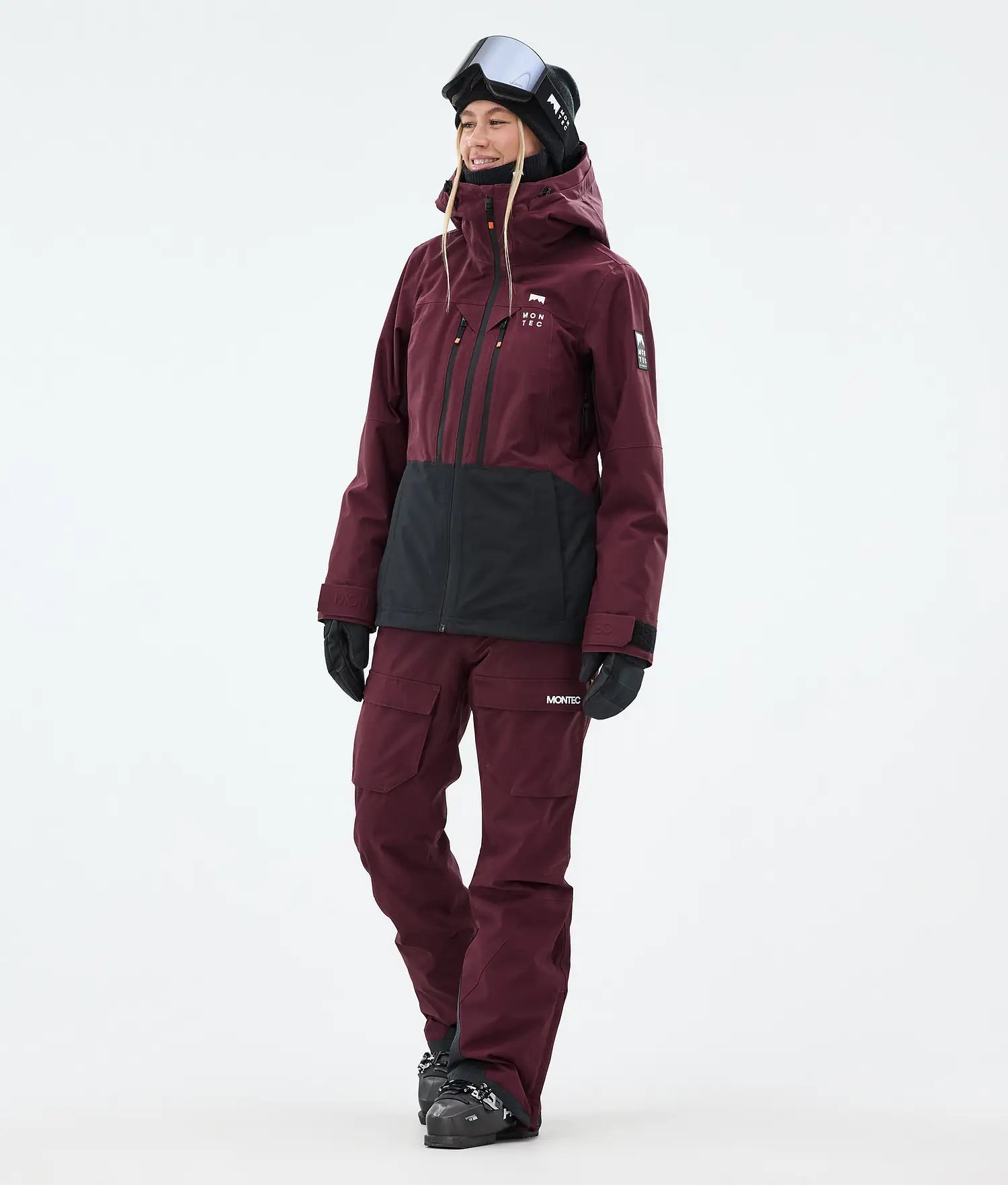 Ascend W Ski Pants Women Burgundy
